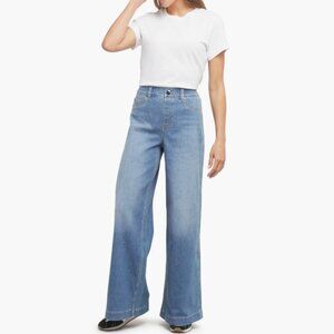 SPANX SPANXshape EveryWear Pull-On High Waist Wide Leg Jeans 1X Tall